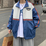 外套男春季宽松拼色ins工装夹克港风棒球服xz404-2-J06，男装夹克，星座409(原A307）