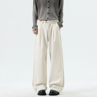 男士 裤 宽松阔腿休闲长裤 潮XZ409 P55 直筒西裤 K002 男日系复古西装