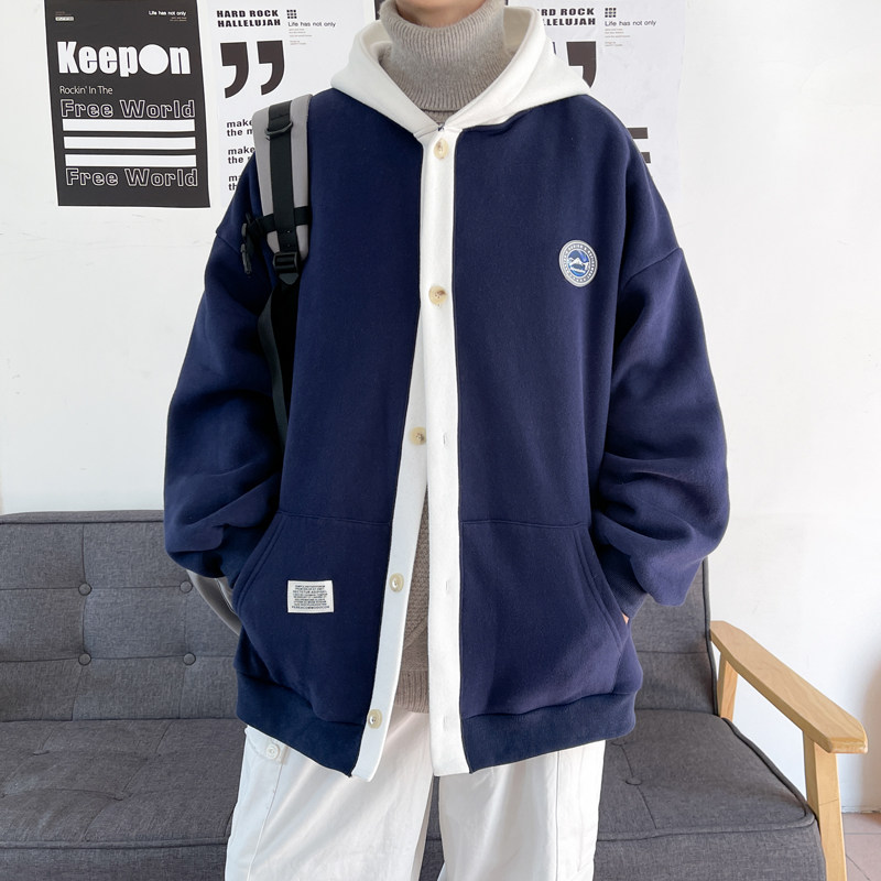 外套港风宽松开衫卫衣秋季炸街连帽棒球服ins潮XZ404-2-W008,男装卫衣,星座409(原A307）