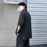 夏季休闲短袖衬衫男套装五分袖衬衣潮港风两件套404-2-TZ12，男装休闲套装，星座409(原A307）