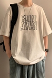 2023港风swag纯圆领T恤短袖五分半袖夏季打底衫A307-TX10-P30，男装T恤，星座409(原A307）
