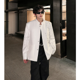 高级感立领风西装外套男秋季休闲新中式钉珠西服409-5621-P118，男装西服套装，星座409(原A307）