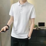 简约POLO衫男短袖修身夏季纯色翻领t恤A307-PL29-P45抖音直播，男装Polo衫，星座409(原A307）