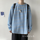 2021春季长袖T恤男宽松条纹打底衫ins超火ce卫衣XZ404-2-TW10，男装卫衣，星座409(原A307）