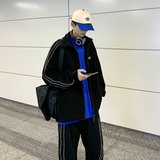 运动套装男休闲时尚2021新款黑色百搭炸街两件套404-2-TZ22，男装休闲套装，星座409(原A307）
