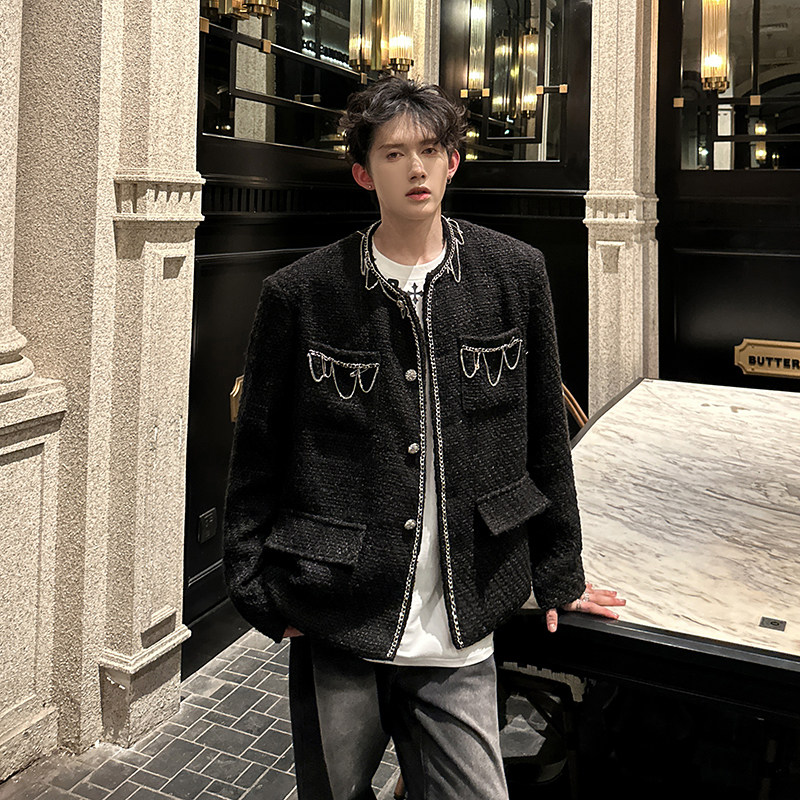 重工手工编织金属别针设计人间小香风外套409-5601-P128，女装短外套，星座409(原A307）