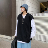 2021卫衣男女宽松假两件韩版坎肩无袖上衣ins超火背心外套两件套，男装背心/马甲，星座409(原A307）