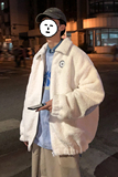 撞色羊羔毛夹克棉衣外套男宽松潮牌港风ins外套404-2-MY28，男装棉衣，星座409(原A307）