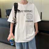 美式复古t恤男短袖宽松港风打底衫ins潮半袖404-2-T，男装T恤，星座409(原A307）