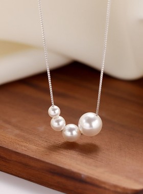 925纯银珍珠项链闺蜜同款