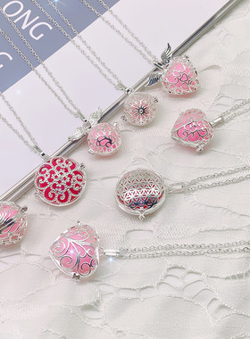 银色锁骨链吊坠女中国结