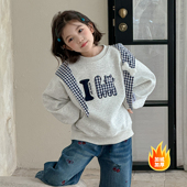 衣服Q14033 洋气加厚儿童冬装 小梨专享 女童加绒卫衣2025新款