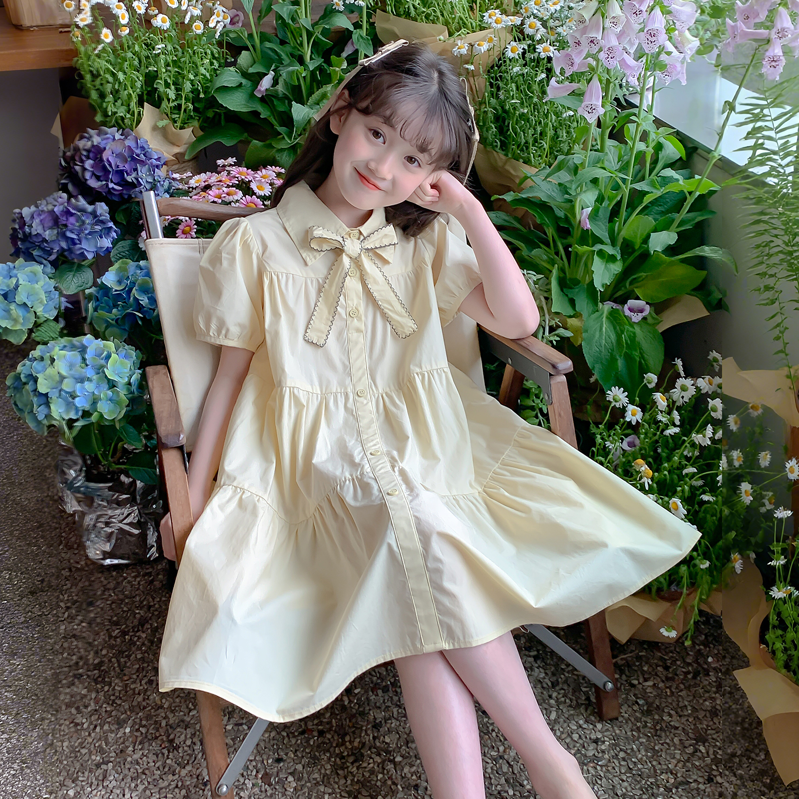 【小梨专享】女童2025夏季直筒百搭公主连衣裙出游穿搭Q13522