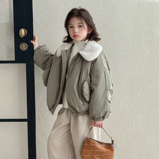 【小梨专享】女童夹棉外套冬2025新款加厚棉服冬装儿童棉衣Q14019