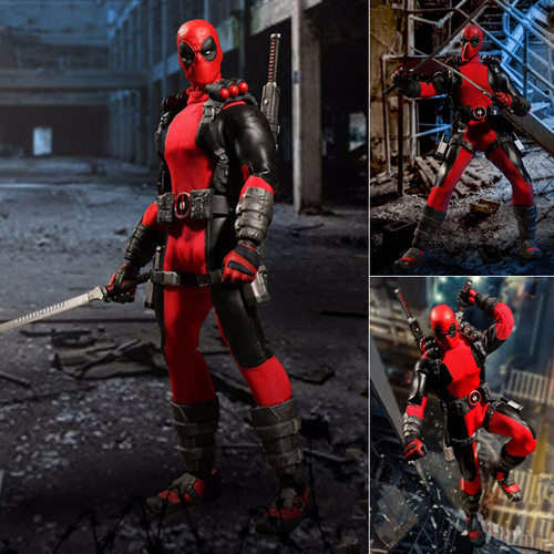 One:12 Mezco蚂蚁 Deadpool 反英雄 6寸布衣 死侍 1代 红色款 可