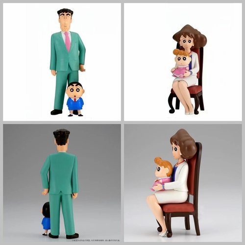 蜡笔小新 全家福写真 广志 美伢 小葵 小新 盒装手办