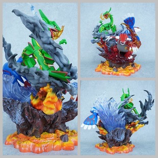 宠物小精灵 丰源三神 固拉多 盖欧卡 裂空座 可发光 进化场景