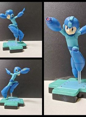 Rockman 元祖洛克人 打手炮 战斗场景 机箱桌面摆件模型公仔手办