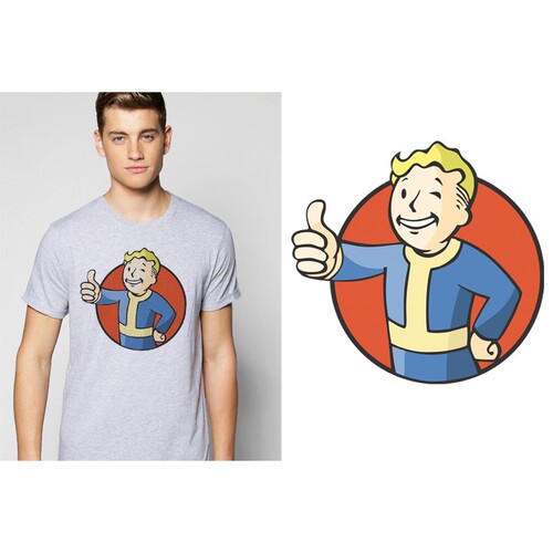 Fallout 4 vault boy辐射4T-Shirt男女T恤班服定制TEE圆领 4