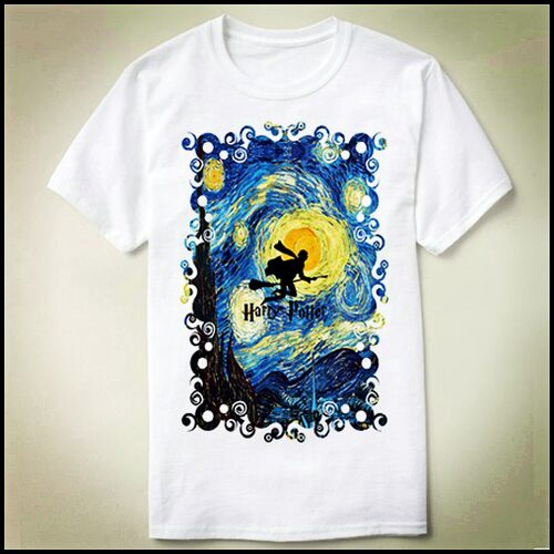 Young wizard starry night Van Gogh 梵高 Tee T-Shirt T恤 衣服