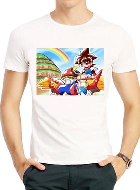 魔神英雄传T恤经典动画片神龙斗士瓦塔诺白色短袖 Wataru T-shirt