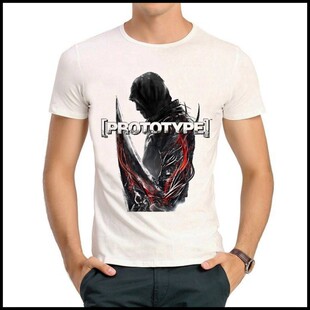 Prototype T-shirt 虐杀原形 T恤 白色短袖 T恤 游戏 T恤衫 男女