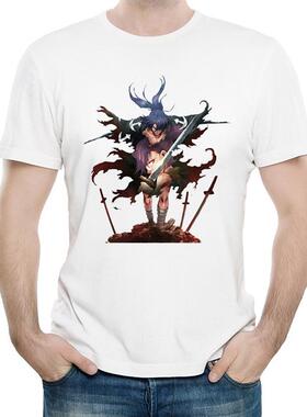 多罗罗T恤动漫白色打底短袖四季宽松衣服成人男女 Dororo T-shirt