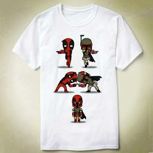 bobafettstarwarsDeadpool死侍Marvel漫威Shirt衣服上衣T恤