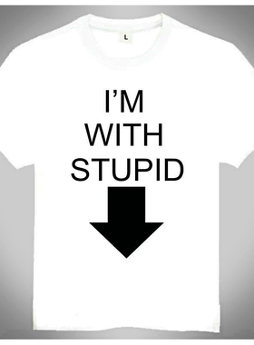 I'mwithstupidT-shirt破产姐妹麦克斯T恤经典白色maxT恤