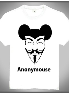 Anonymouse T-shirt Be hacker 骇客 黑客 T恤 白色 T恤 潮流 T恤