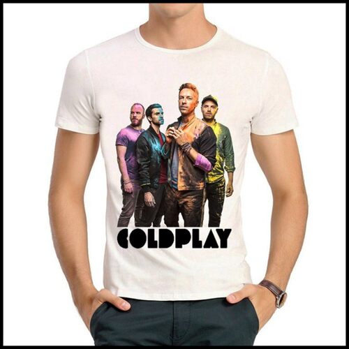 Coldplay T-shirt 英国摇滚乐队 酷玩 T恤 白色短袖 酷玩 T恤 男