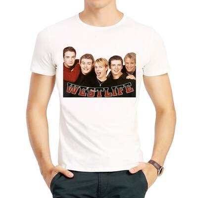 西城男孩T恤 经典乐队白色短袖贴身春夏衣服男女Westlife T-shirt