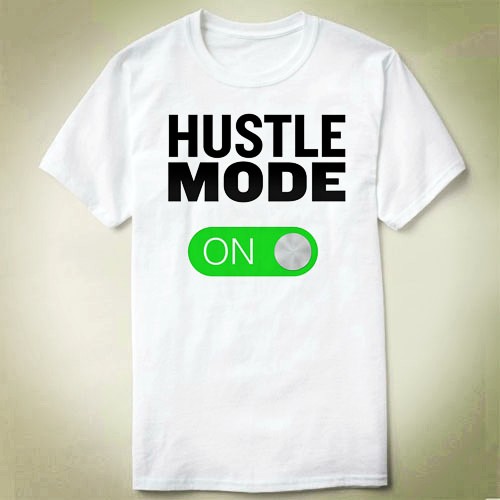 HustleModeOnplayhard个性上衣上衣DIYTeeT-ShirtT恤
