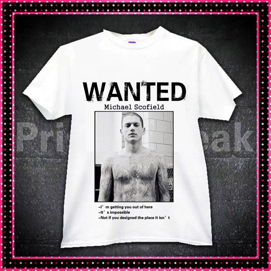 越狱 迈克斯科菲尔德 长袖 短袖t恤包邮 michael scofield 通缉令
