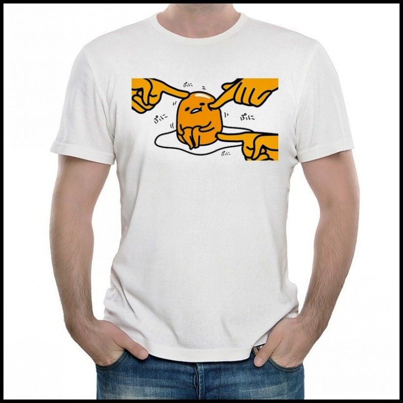 懒蛋蛋T恤 白色动漫 懒蛋蛋短袖T恤 男女 Gudetama T-shirt图片