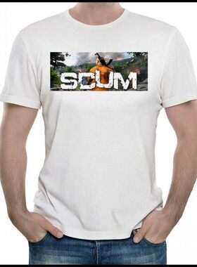 游戏人渣T恤 圆领 白色短袖个性人渣T恤衫衣服 男女 Scum T-shirt