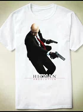 HITMAN47杀手47TeeShirt圆领衣服DIY来图上衣T恤班服