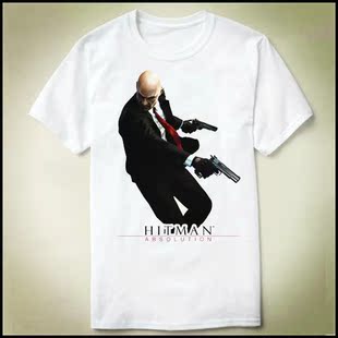 HITMAN47杀手47TeeShirt圆领衣服DIY来图上衣T恤班服