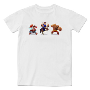 怀旧游戏街头霸王之春丽隆桑杰夫你仨到底想干啥印花短袖T恤男女