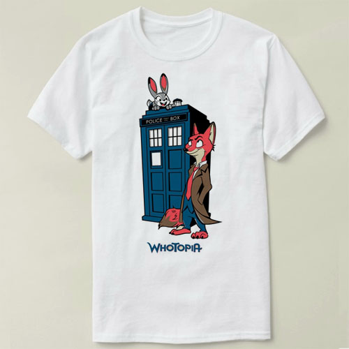 doctorwhozootopia神秘博士疯狂动物城DIYTeeT-ShirtT恤