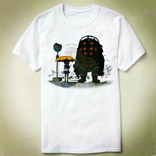 bioshock TOTORO  生化奇兵 龙猫video game Tee 圆领包邮定制T恤
