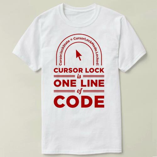 Cursor Lock Is One Line of Code   DIY Tee T-Shirt T恤 衣服