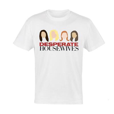 绝望主妇T恤白色圆领短袖流行衣服男Desperate Housewives tshirt