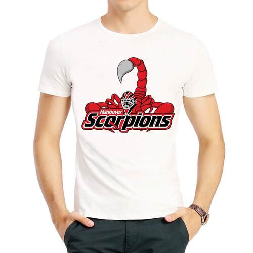 蝎子乐队T恤时尚流行嘻哈短袖白色圆领衣服男女Scorpions T-shirt