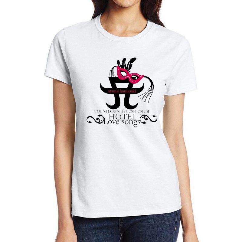 滨崎步T恤女式DIY白色圆领甜美短袖衣服 Ayumi Hamasaki t-shirt - 实物图