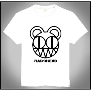 Radiohead T-shirt 电台司令乐队 T恤 欧美潮流T恤 白色 T恤 定制