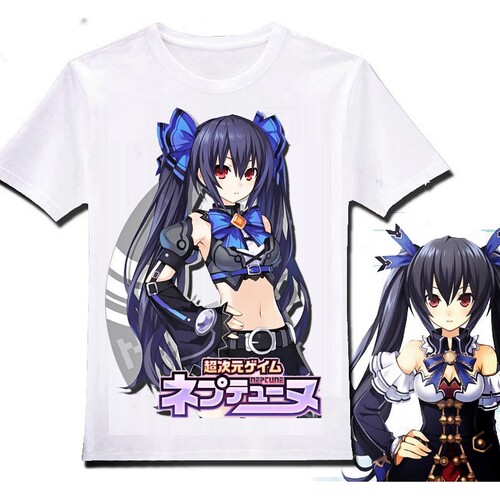 超次元游戏海王星 诺瓦露 黑色之心 动漫衣服T恤 周边
