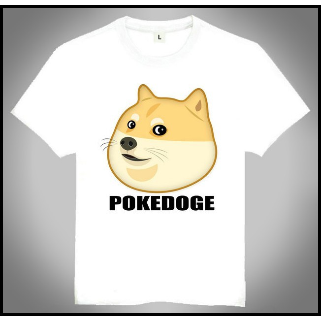 POKEDOGE Kabosu Doge T-shirt 神烦狗 T恤 白色 T恤 欧美潮流T恤