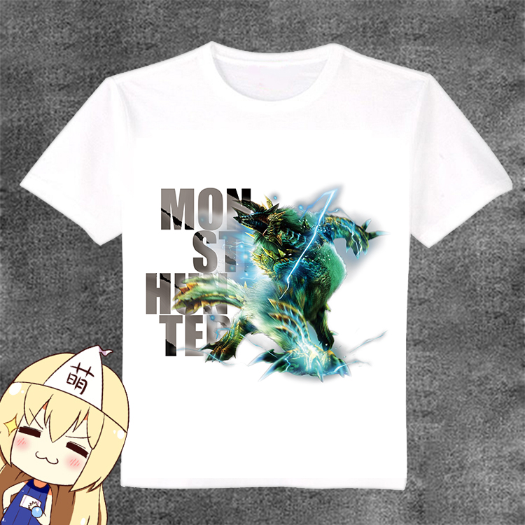 怪物猎人T恤MH角龙天廻龙雄火龙雷狼龙霸龙轰龙动漫T恤