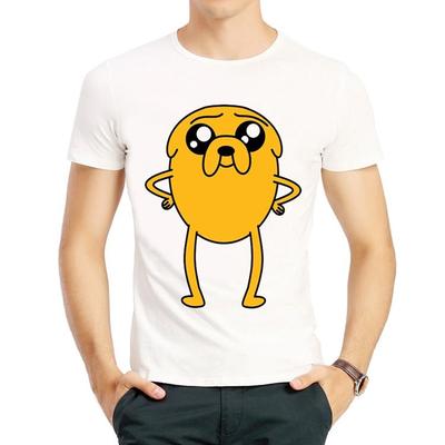探险活宝T恤衫圆领春夏白色短袖儿童衣服 Adventure Time T-shirt